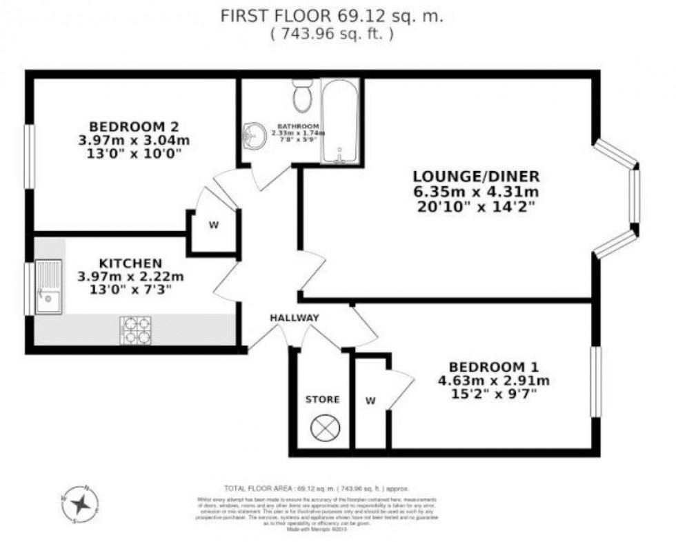 Floorplan for Feversham Gate, Wigginton Road