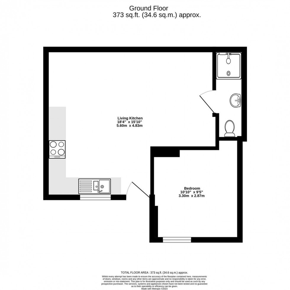 Floorplan for Wenlock Terrace, Fulford Road