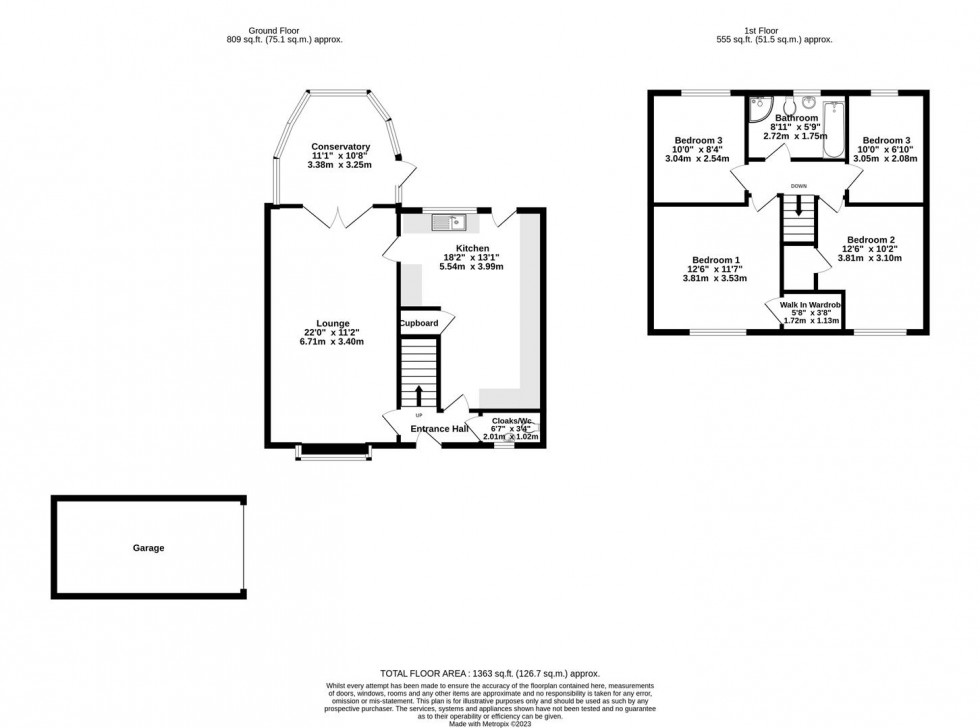 Floorplan for Dovecot Close, Wheldrake