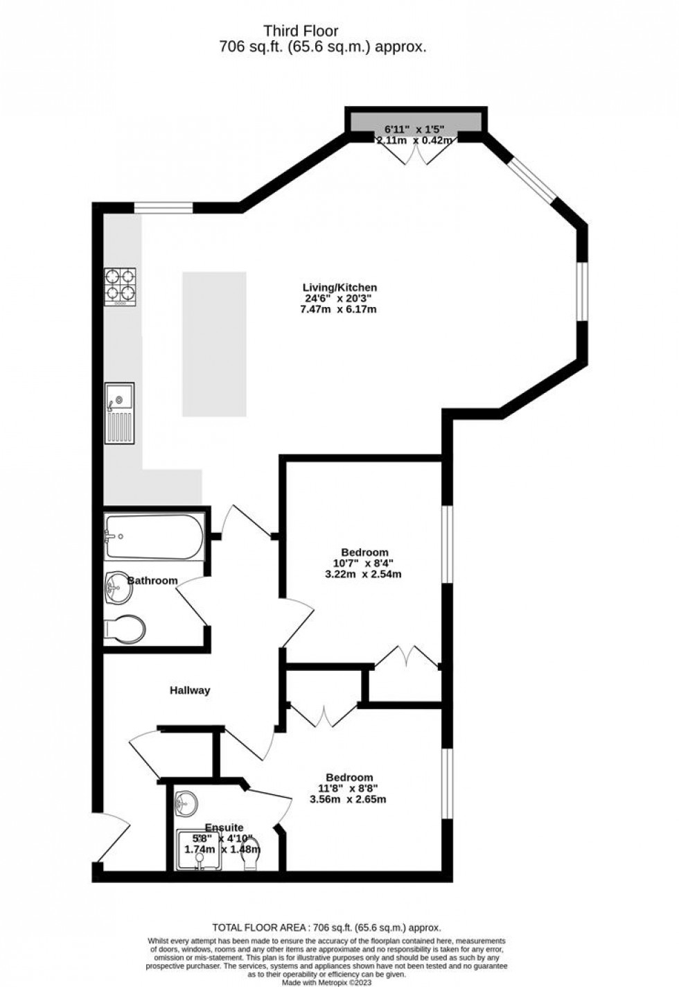 Floorplan for College Court, Dringhouses