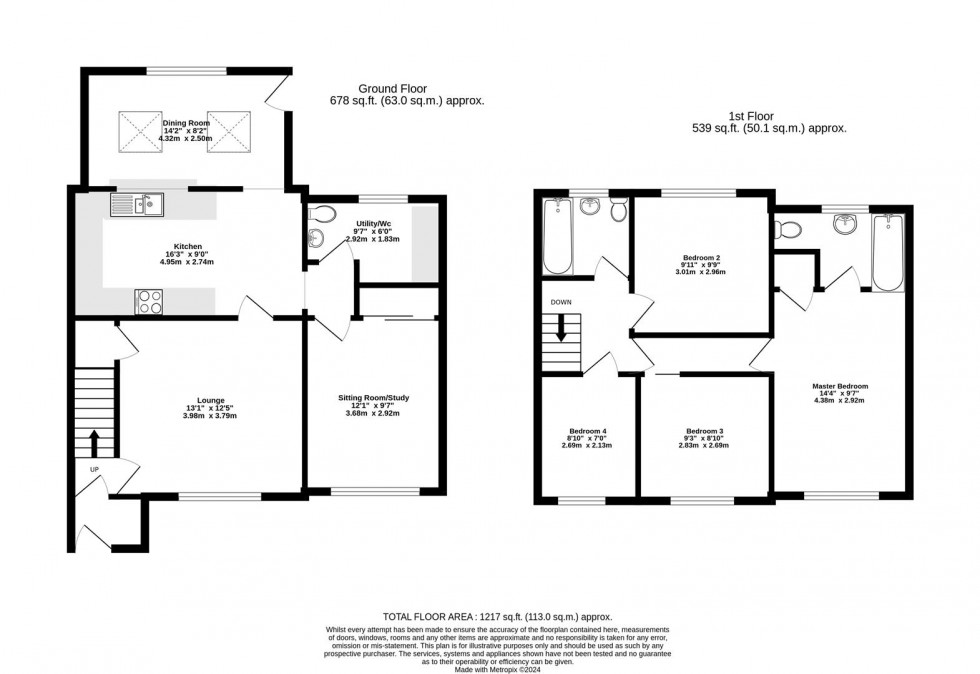 Floorplan for Mattison Way, Holgate