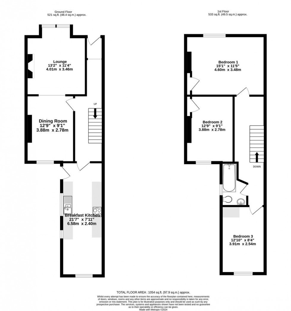 Floorplan for Sycamore Terrace, Bootham