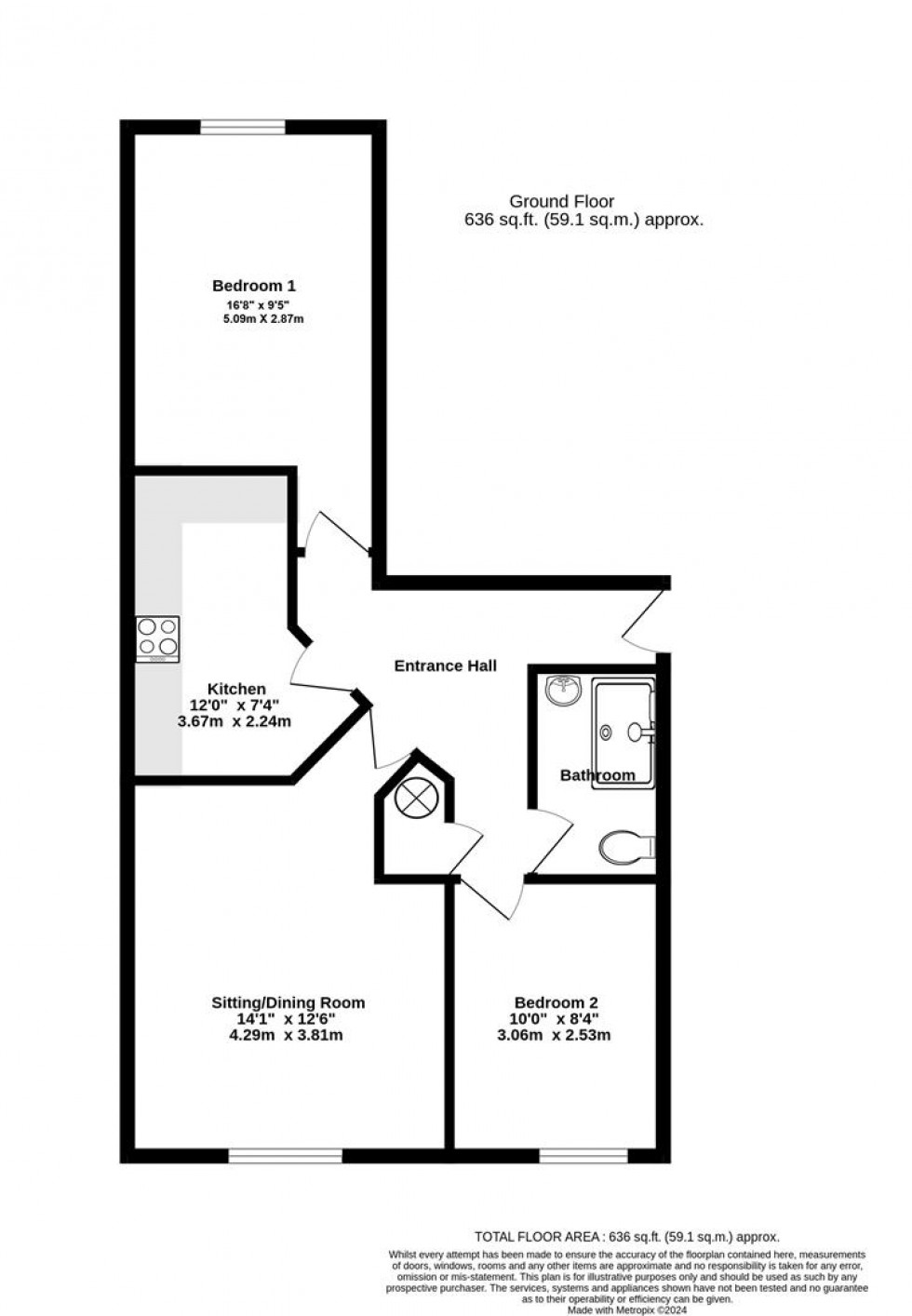 Floorplan for Saddlers Close, Huntington