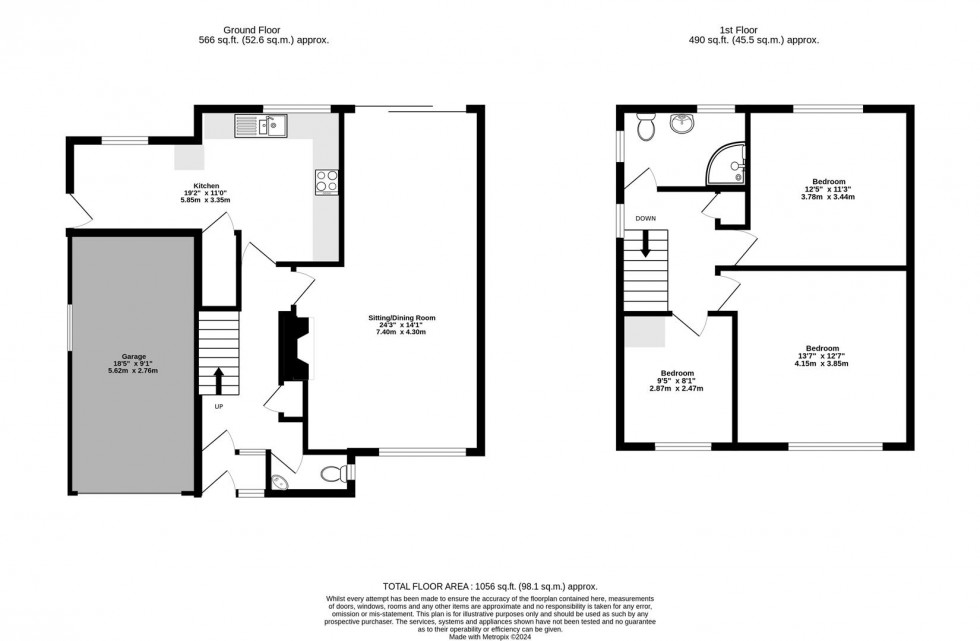 Floorplan for Easthorpe Drive, Nether Poppleton