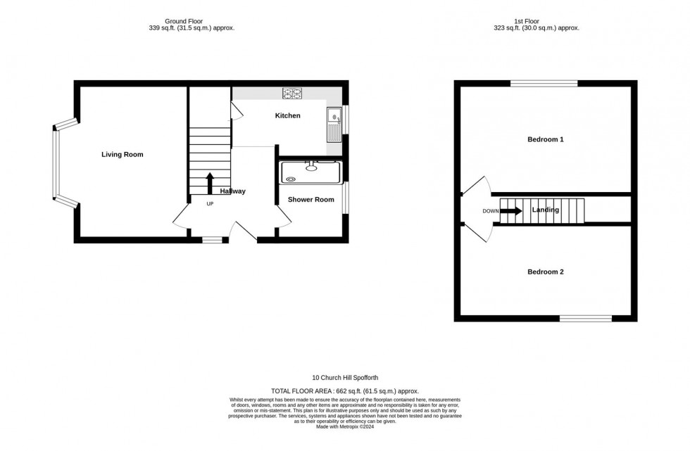 Floorplan for Church Hill, Spofforth