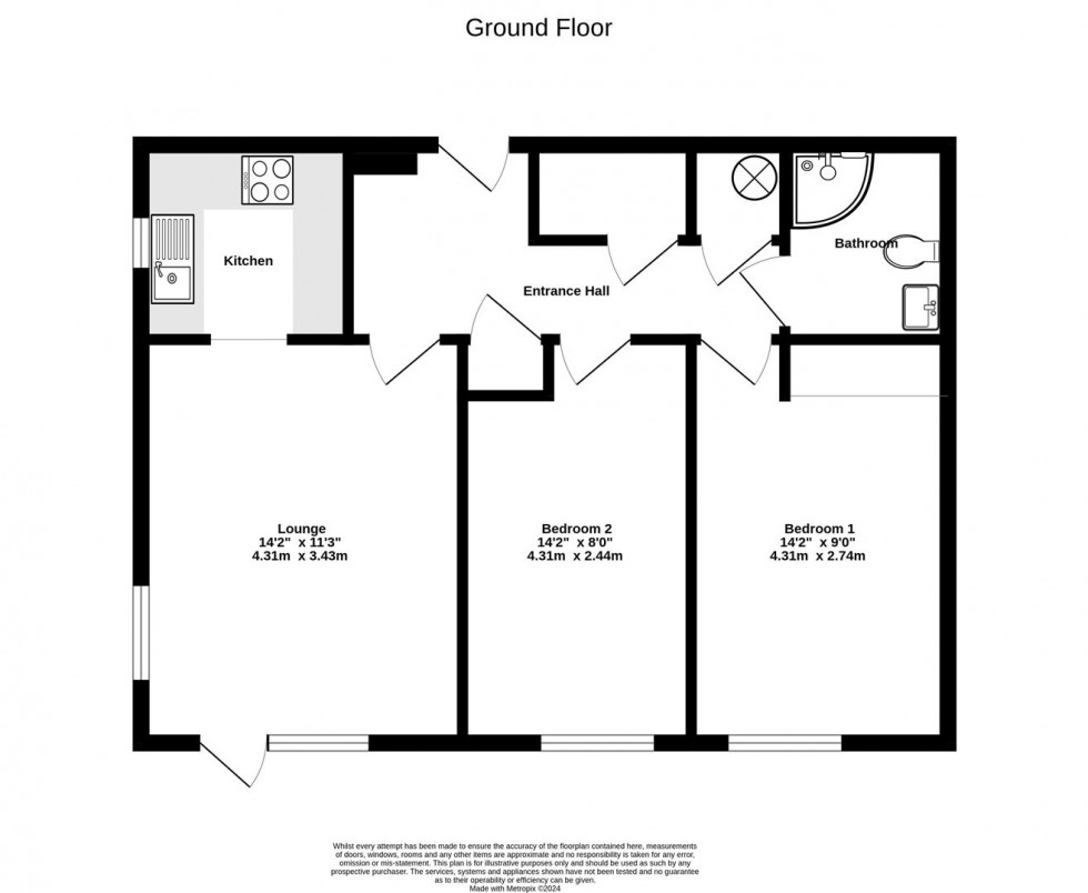 Floorplan for Danesmead Close, Fulford