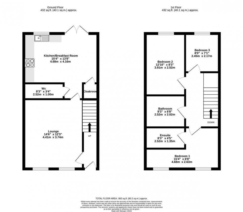 Floorplan for Bowling Lane, Acomb