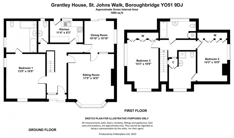 Floorplan for St. Johns Walk, Boroughbridge, York