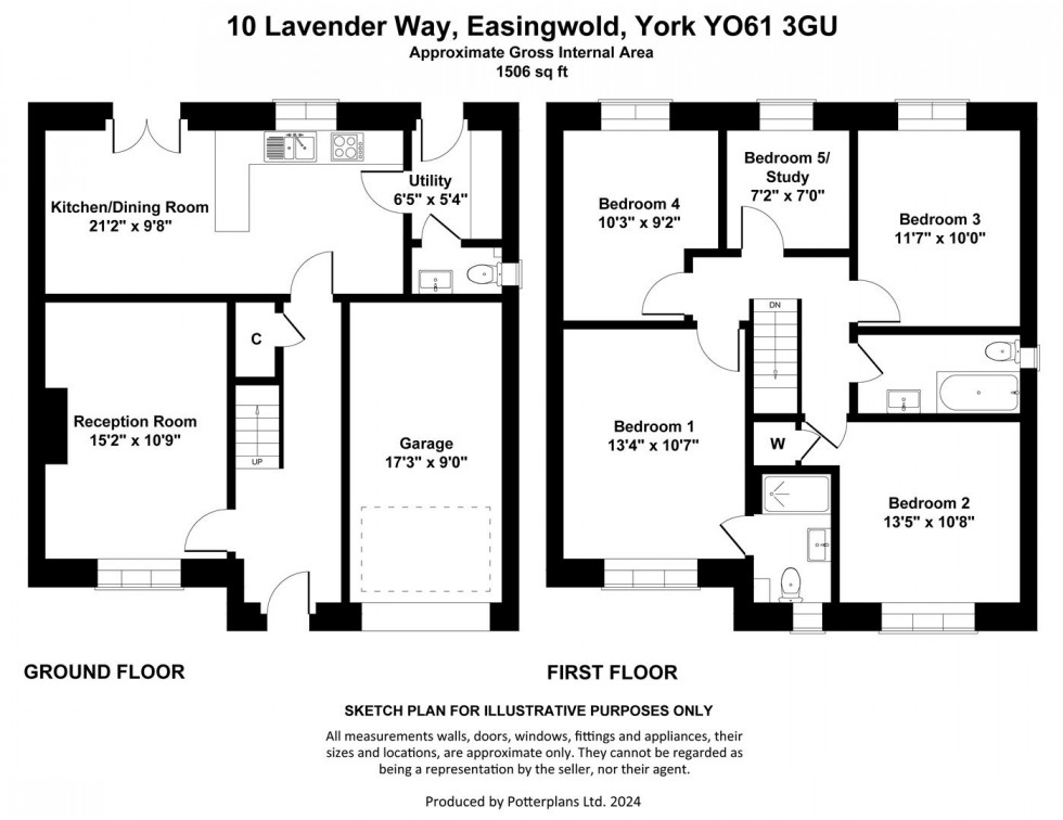 Floorplan for Lavender Way, Easingwold, York