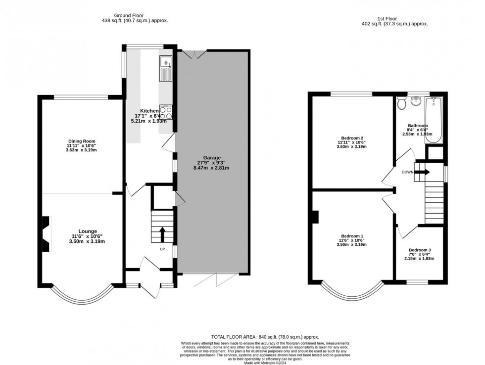 Floorplan for Newland Park Drive, York