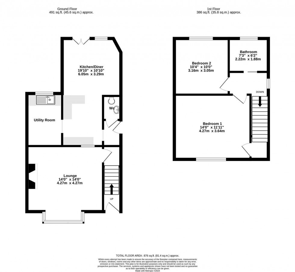 Floorplan for Butcher Terrace, Off Bishopthorpe Road