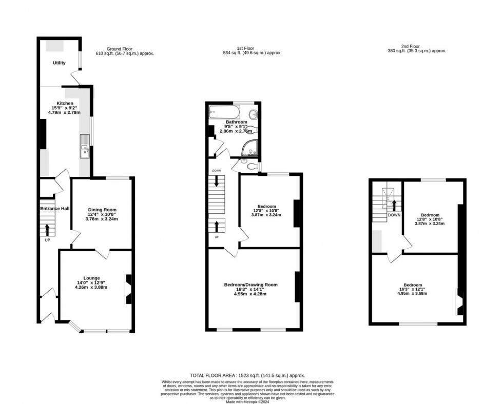 Floorplan for Queen Annes Road, Bootham