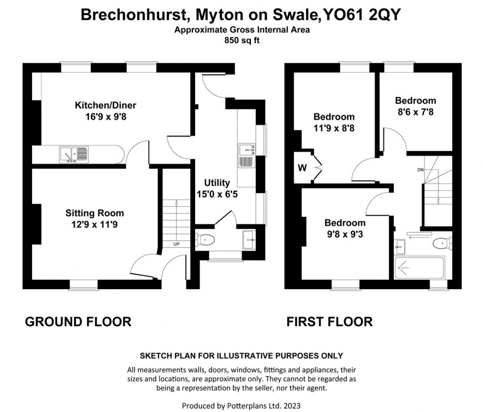 Floorplan for Main Street, Myton On Swale, York