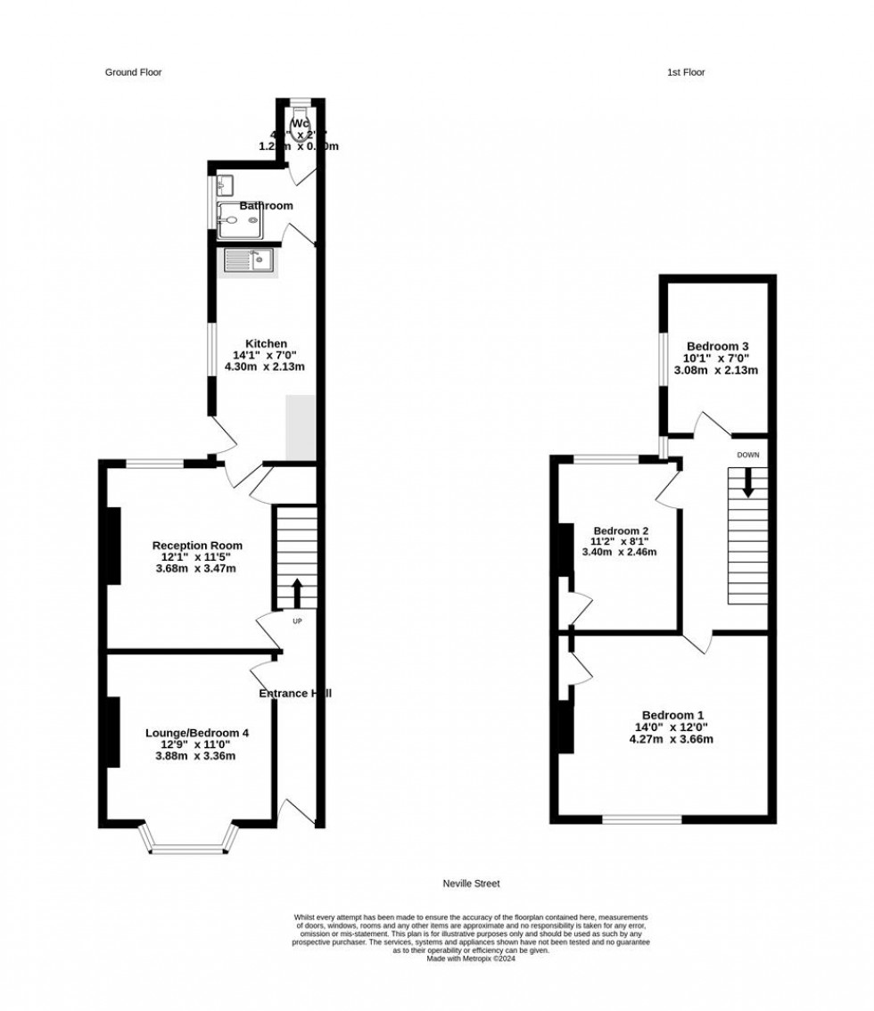 Floorplan for Neville Street, Off Haxby Road