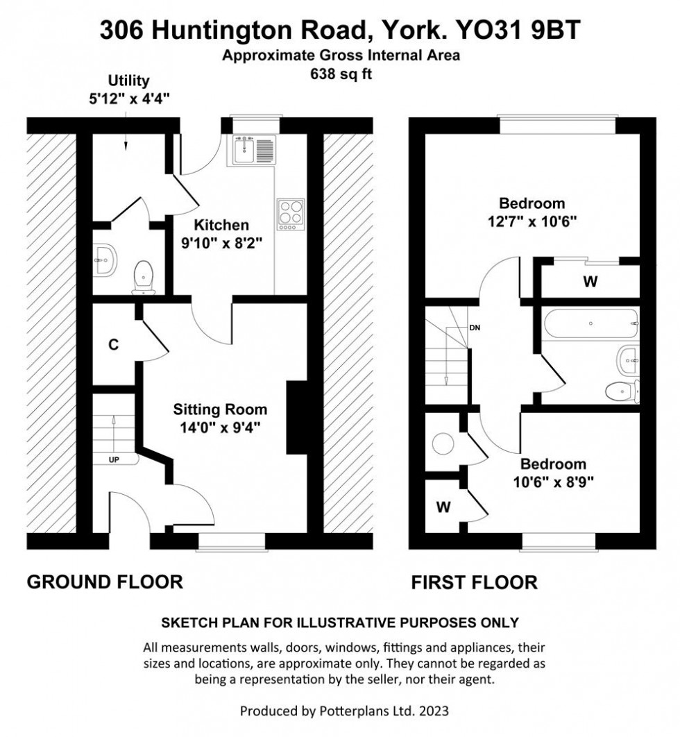 Floorplan for Huntington Road, York