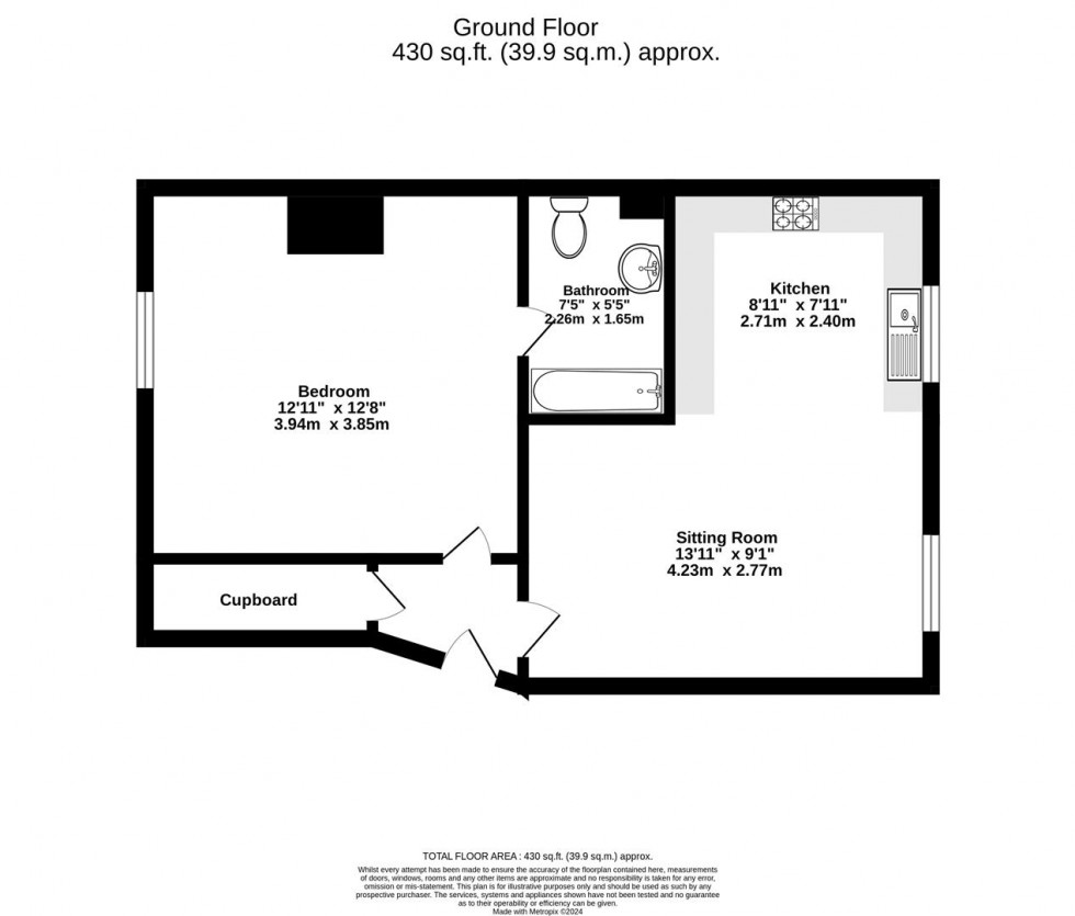 Floorplan for Bridge House, Boroughbridge, York