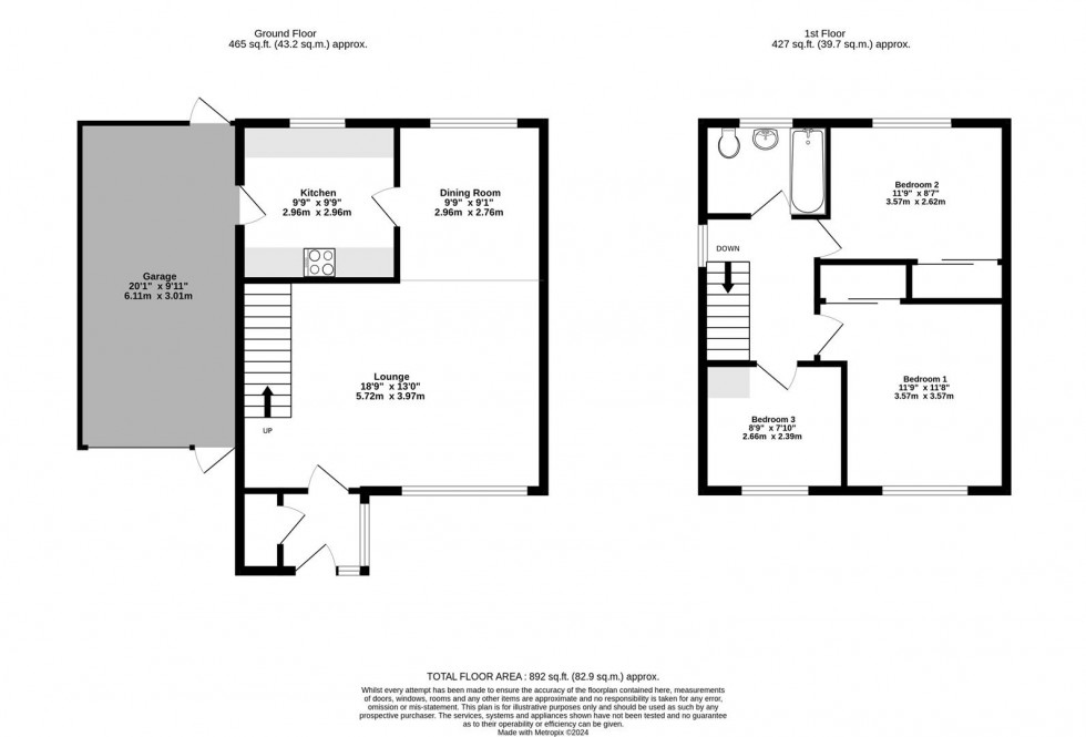 Floorplan for Annan Close, Moor Lane