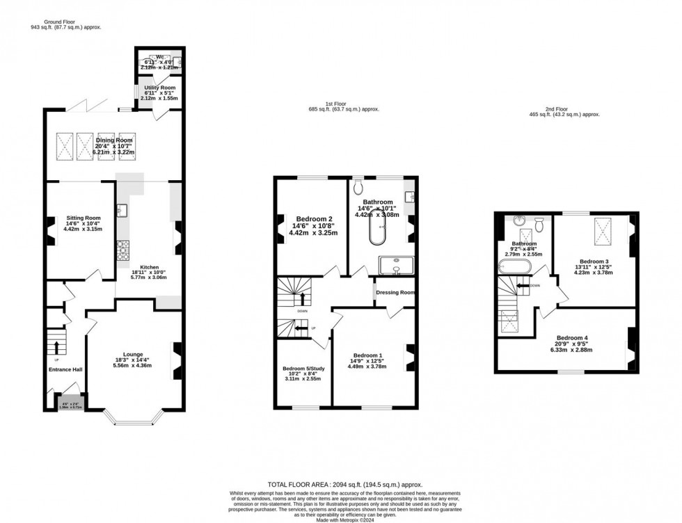 Floorplan for Park Grove, Huntington Road