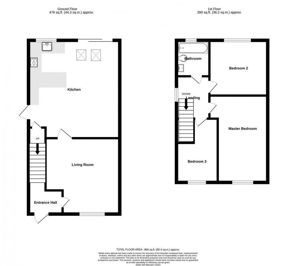 Floorplan for Dee Close, Woodthorpe