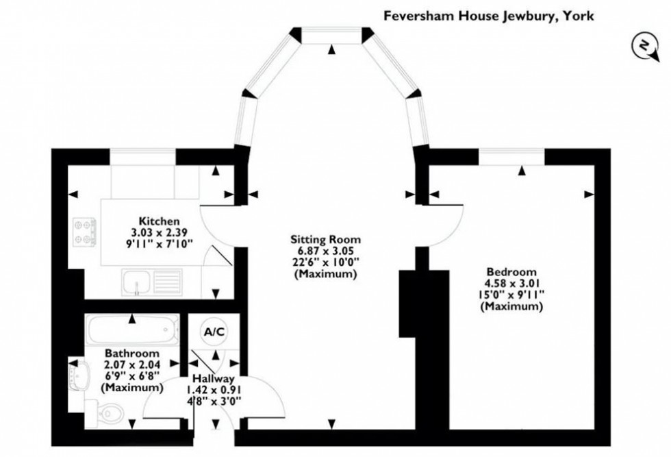 Floorplan for Jewbury, York