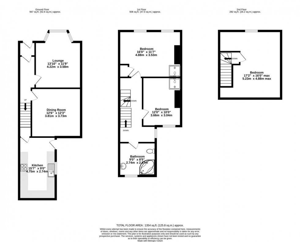 Floorplan for Upper Price Street, Off Scarcroft Road