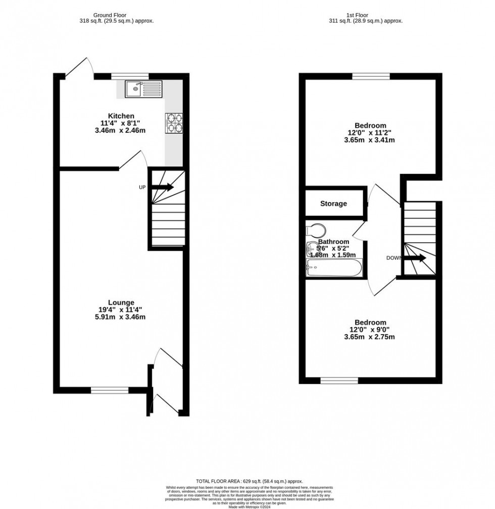 Floorplan for Bowling Green Croft, Haxby Road