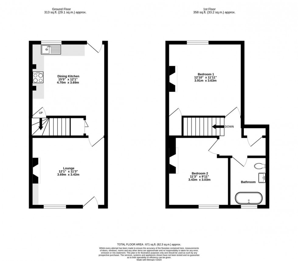 Floorplan for Farndale Street, Fulford Road