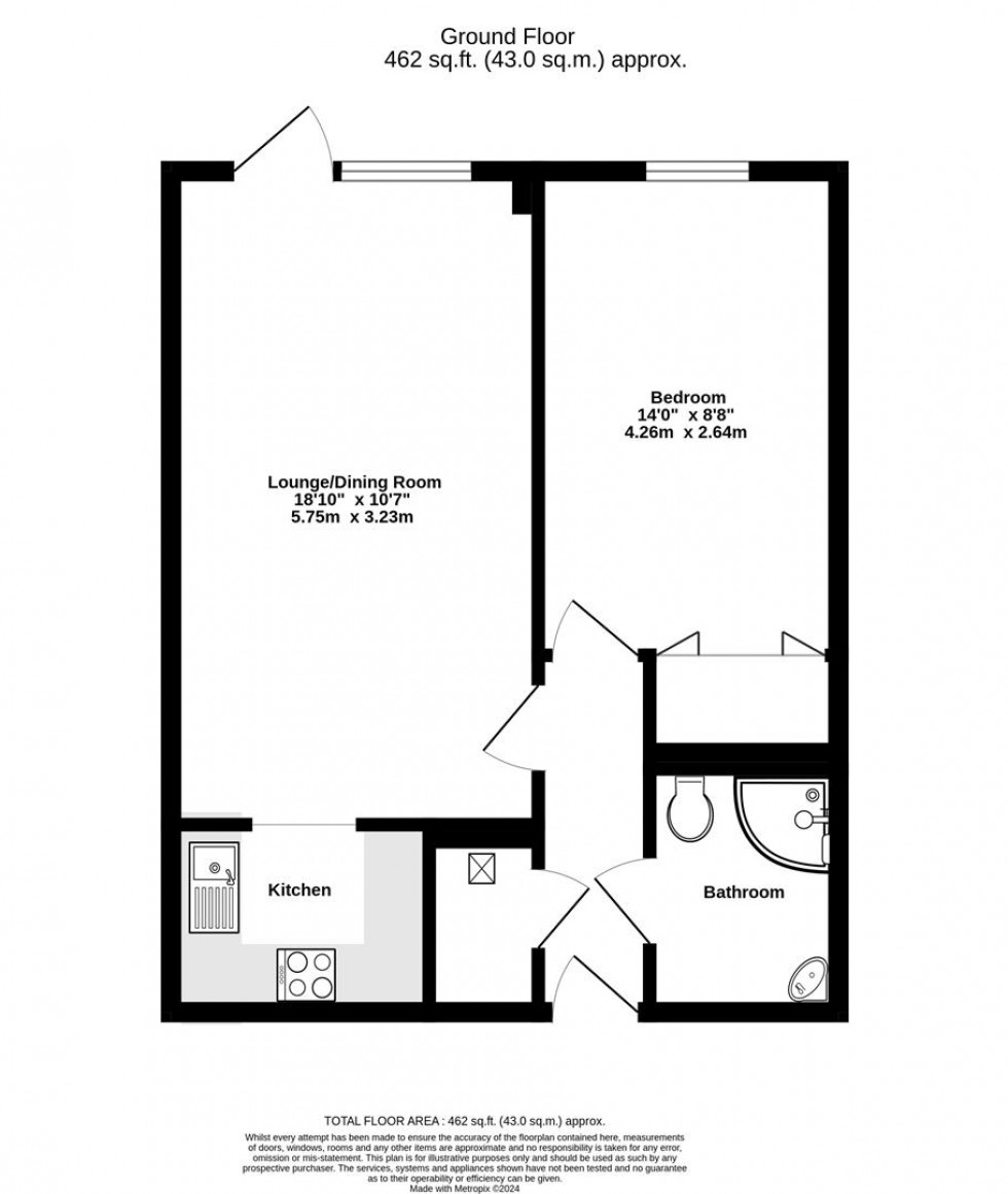 Floorplan for Danesmead Close, Fulford