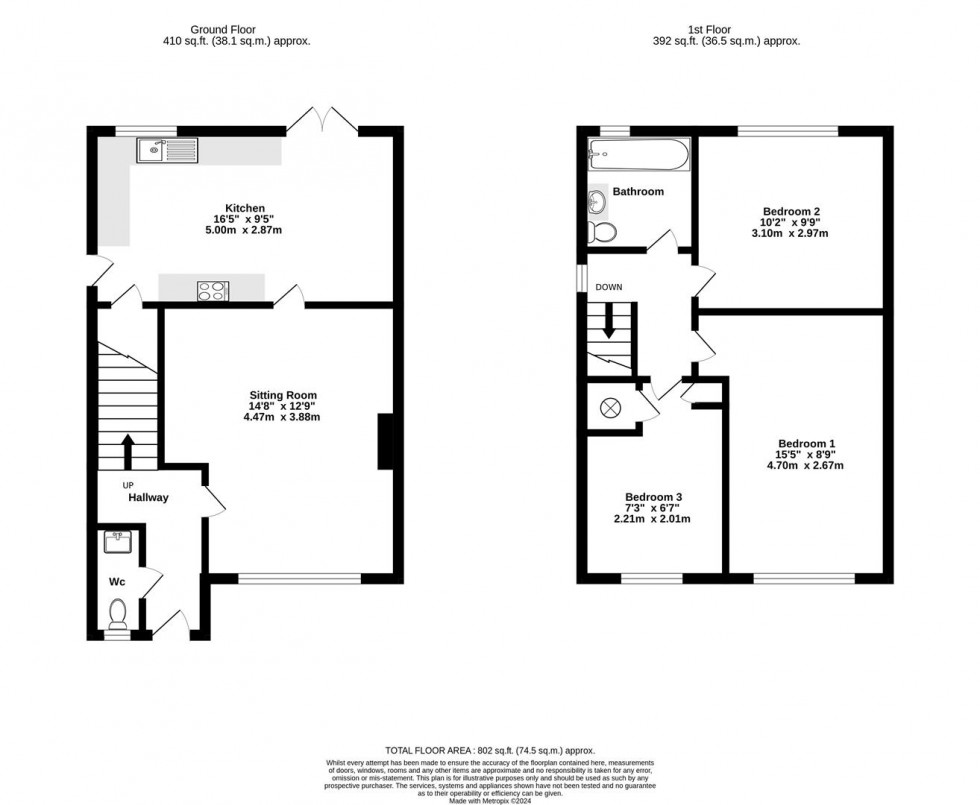 Floorplan for Horner Avenue, Huby, York