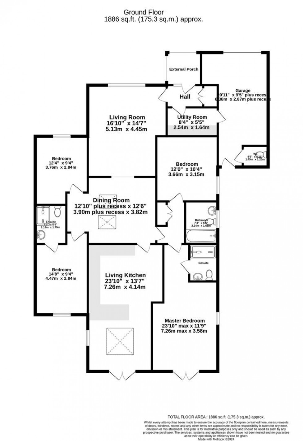 Floorplan for The Ruddings, Wheldrake