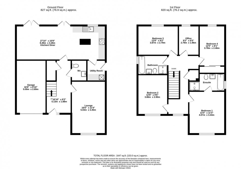 Floorplan for Aspen Road, Easingwold, York