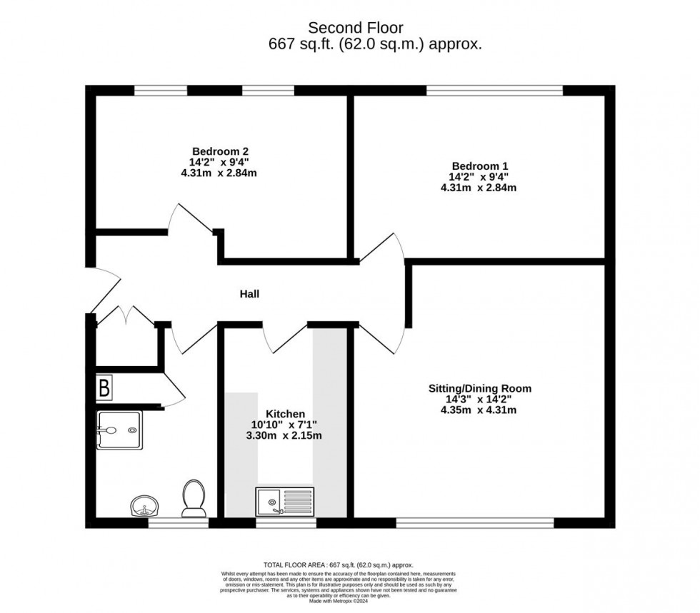 Floorplan for Ellwood Court, Fishergate