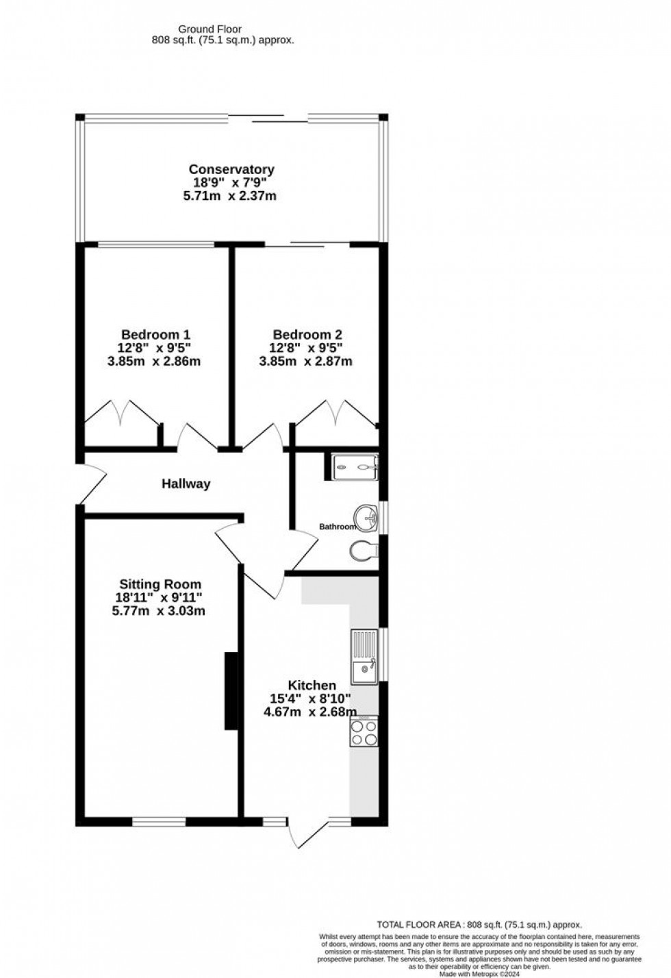 Floorplan for Main Street, Tollerton, YO61 1PS