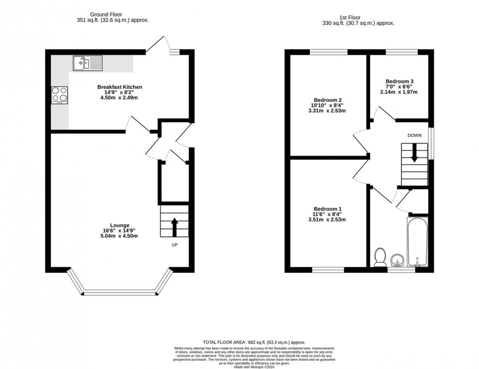 Floorplan for Aldborough Way, Off Leeman Road