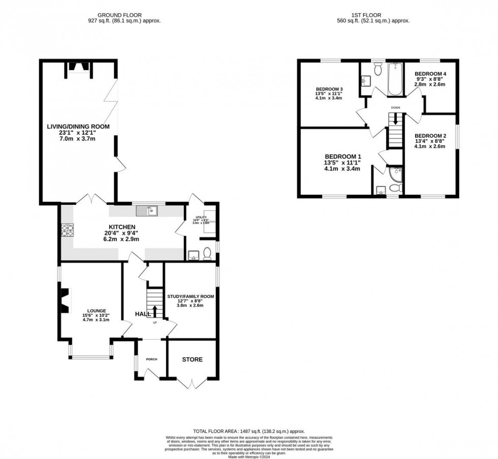 Floorplan for Ruffhams Close, Wheldrake