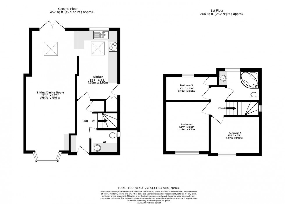 Floorplan for Priors Walk, Boroughbridge Road