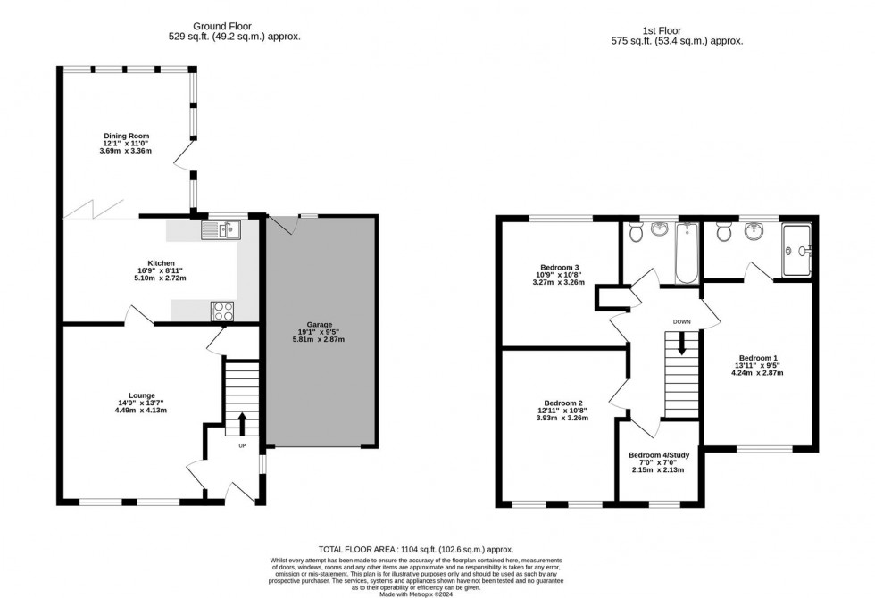 Floorplan for Swan Farm Court, Deighton