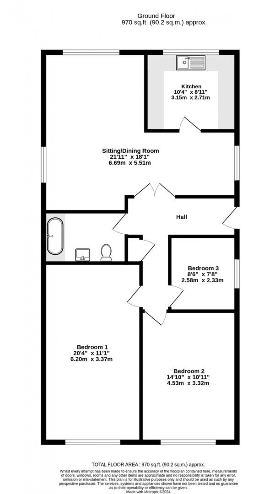 Floorplan for The Cranbrooks, Wheldrake, York