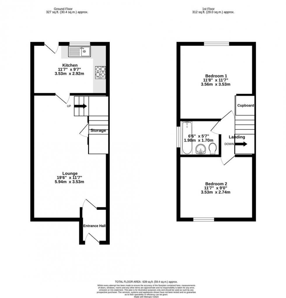 Floorplan for Somerset Close, Rawcliffe