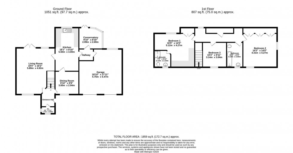 Floorplan for Bradley Lane, Rufforth