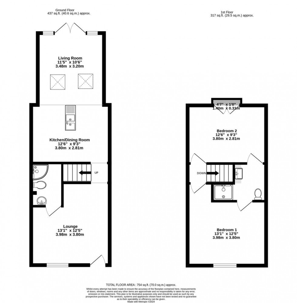 Floorplan for Falkland Street, Bishophill