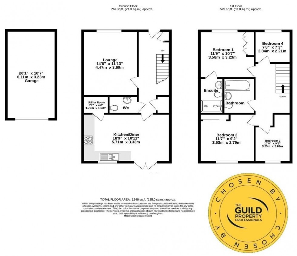 Floorplan for Dere Way, Boroughbridge