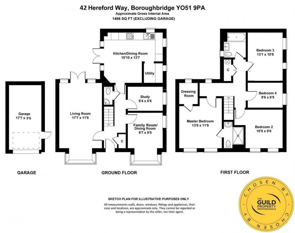 Floorplan for Hereford Way, Boroughbridge, York