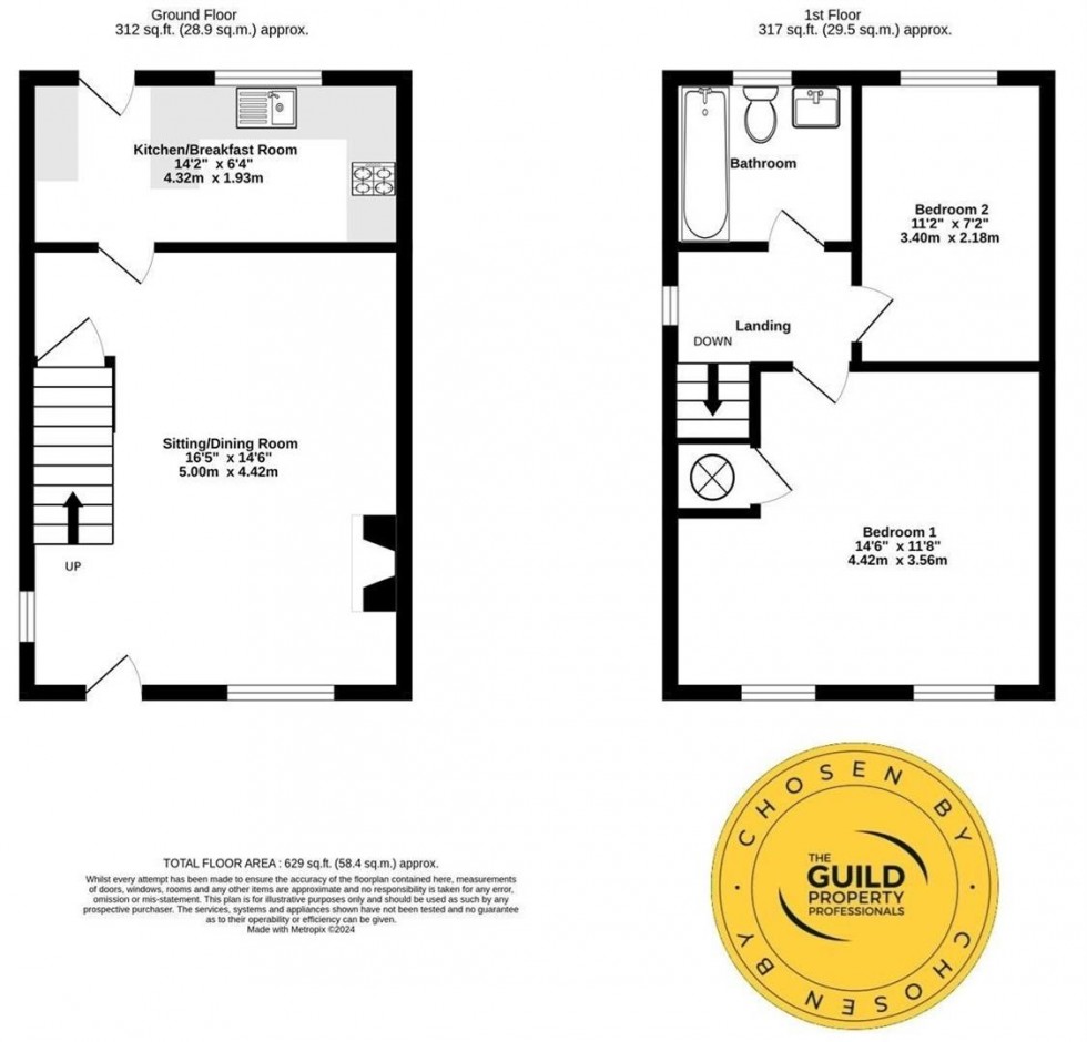 Floorplan for Grange Garth, Linton On Ouse, York