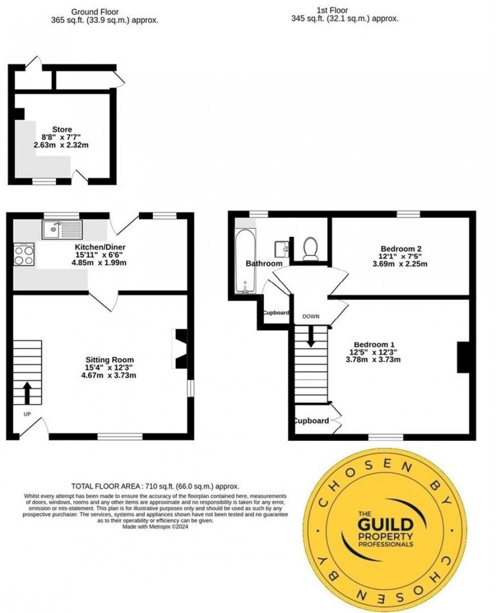 Floorplan for The Nookin, Husthwaite