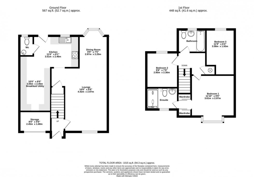 Floorplan for Hunters Row, Boroughbridge, York