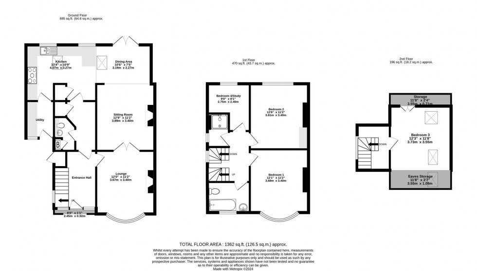 Floorplan for Lumley Road, Off Burton Stone Lane