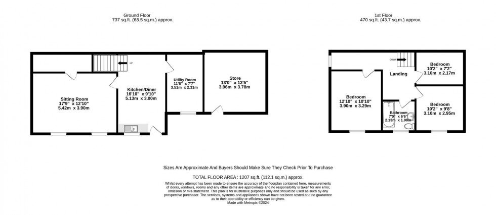 Floorplan for York Road, Cliffe, Selby