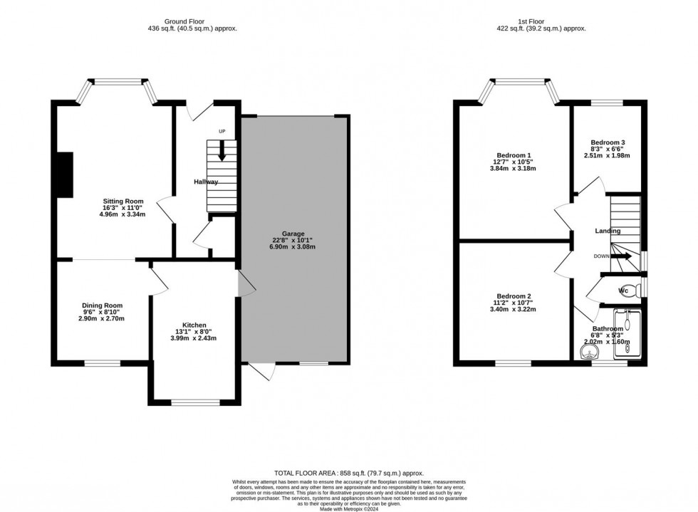 Floorplan for Manor Park Close, Rawcliffe