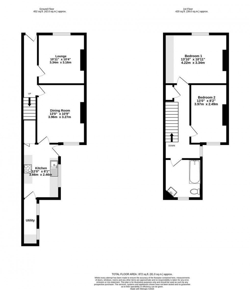 Floorplan for Gray Street, Off Scarcroft Road